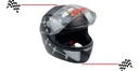Casco De Moto Infantil Cerrado Protección Total Con Visera