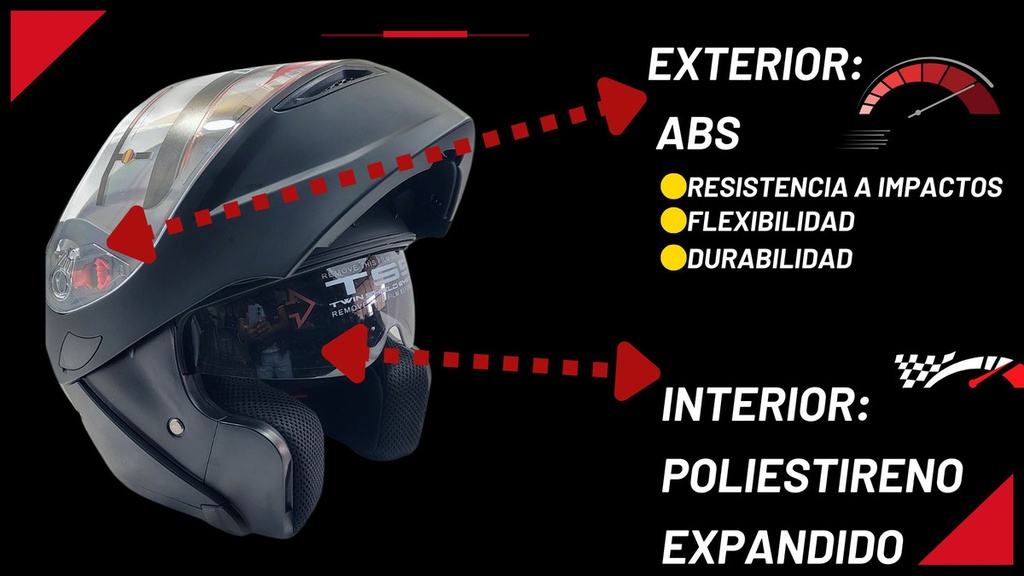 Casco De Moto Infantil Cerrado Protección Total Con Visera