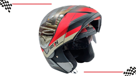Casco Abatible Iron Racing Ir-105 Doble Mica Dot D