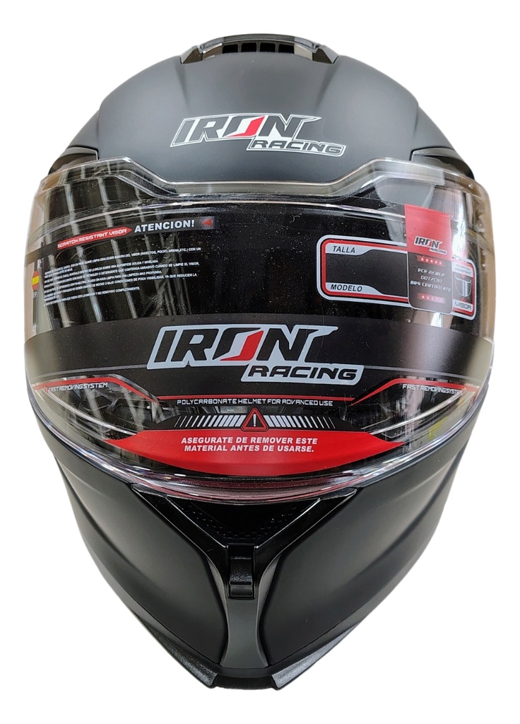 Casco Abatible Luchador Airon Racing Dot Negro Mate G