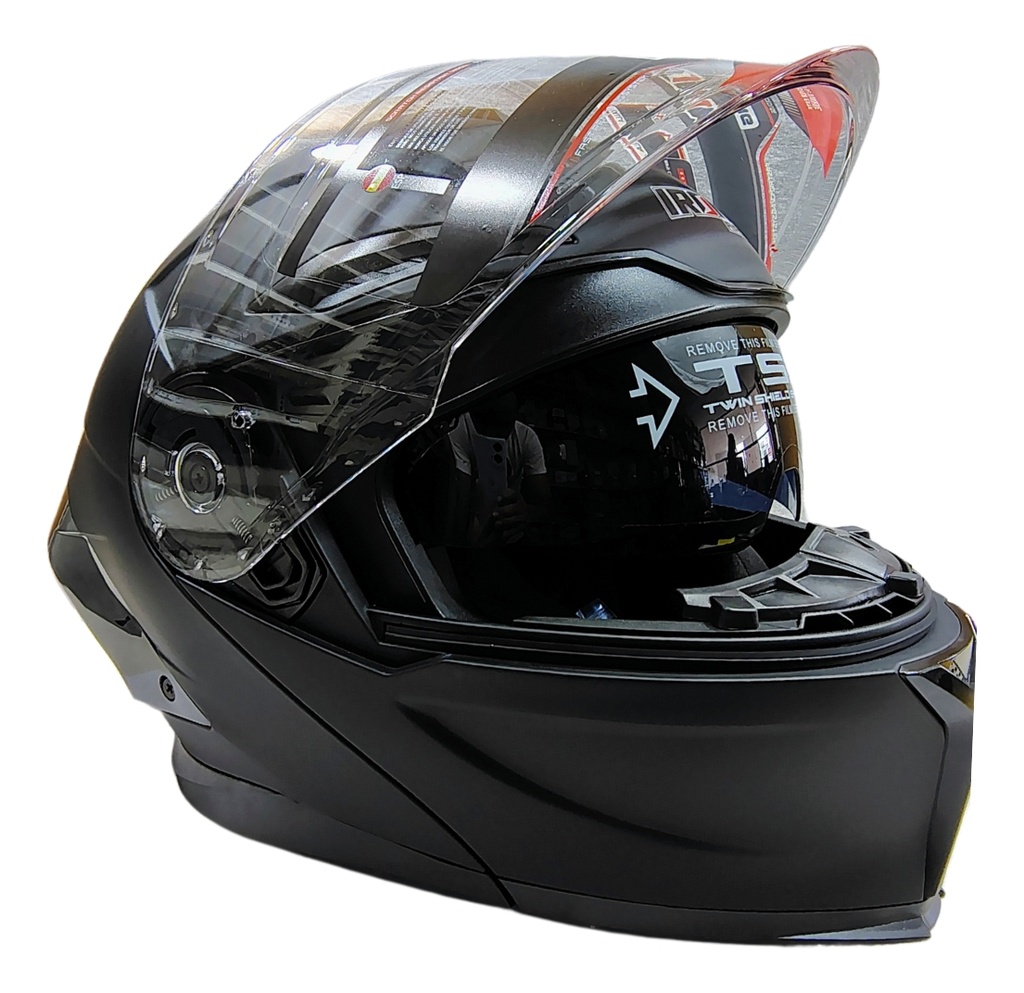 Casco Abatible Luchador Airon Racing Dot Negro Mate G