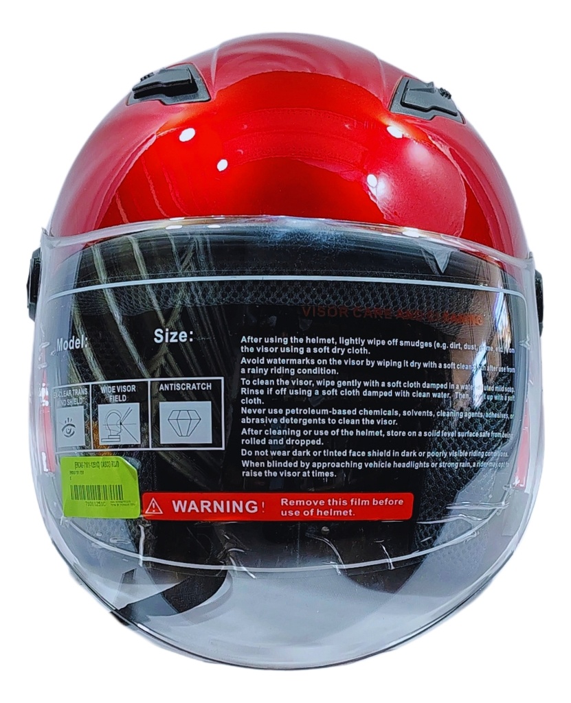 Casco Para Moto Generico Abierto Con Visera