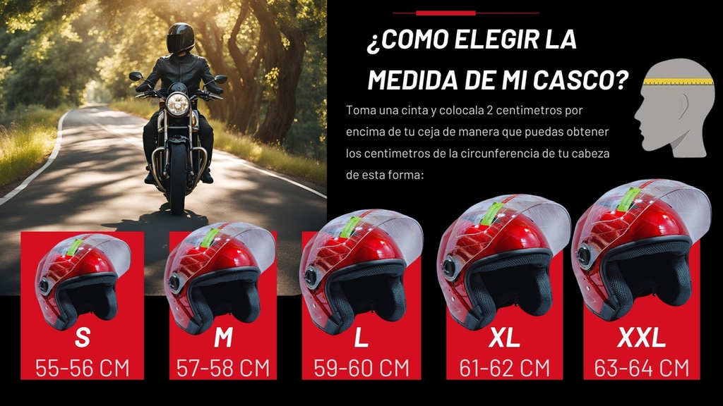 Casco Para Moto Generico Abierto Con Visera