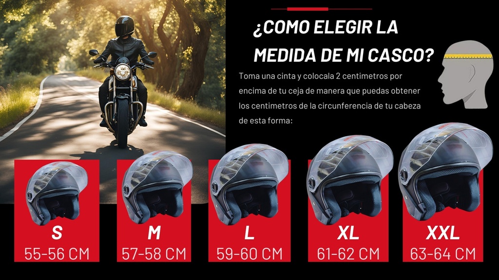 Casco Para Moto Generico Abierto Con Visera