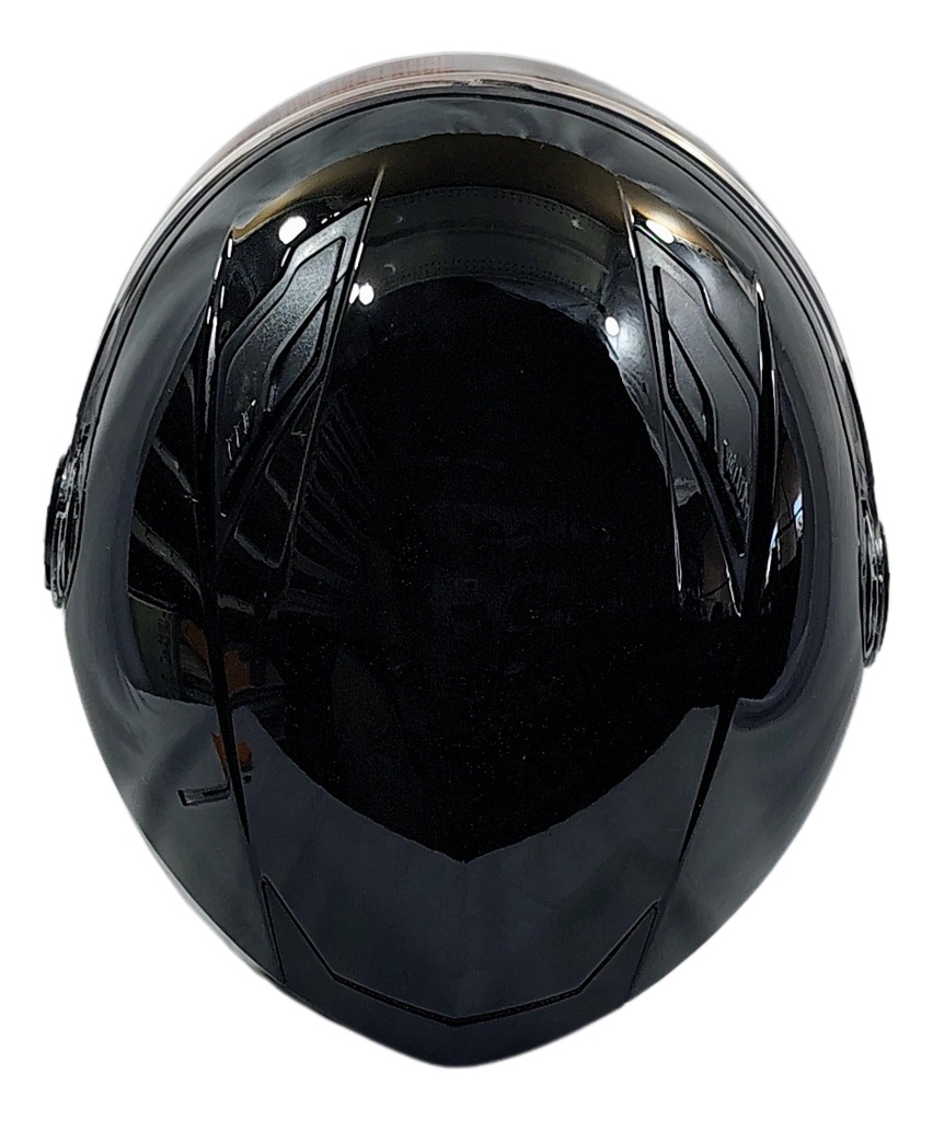 Casco Genérico Abierto Con Doble Visor Negro