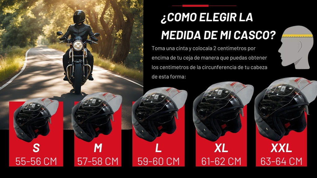 Casco Genérico Abierto Con Doble Visor Negro