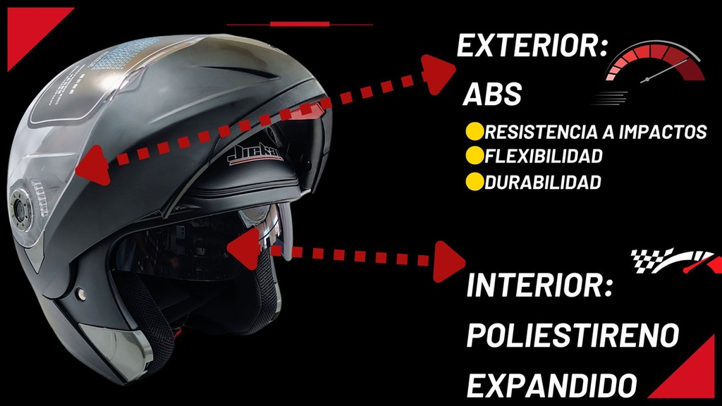 Casco Abatible Doble Mica Dot S Jieka