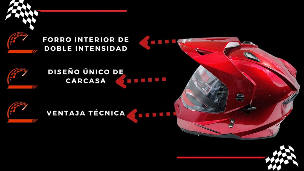 Casco Cross Iron Racing Ir-91
