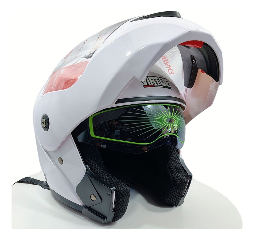 Casco Moto Abatible Virtue Doble Mica Certificacion Dot