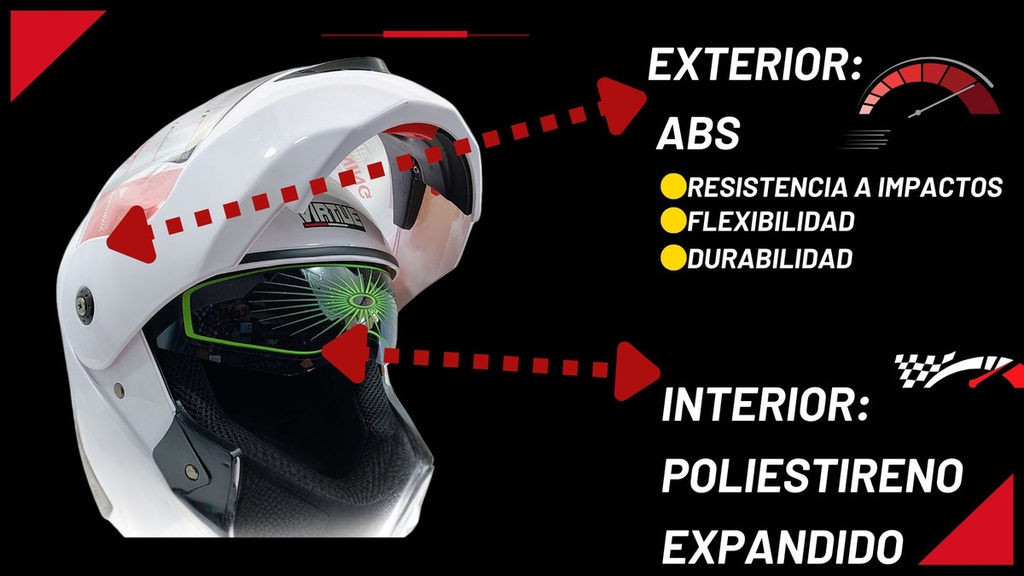 Casco Moto Abatible Virtue Doble Mica Certificacion Dot