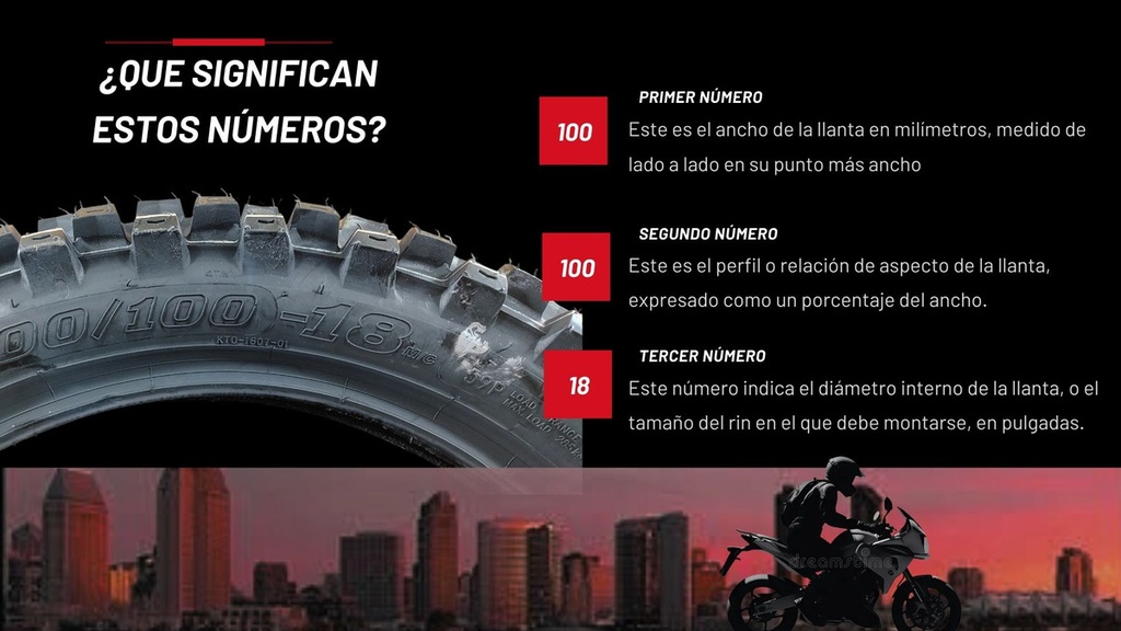 Llanta Moto 100/100-18 Tt 6pr