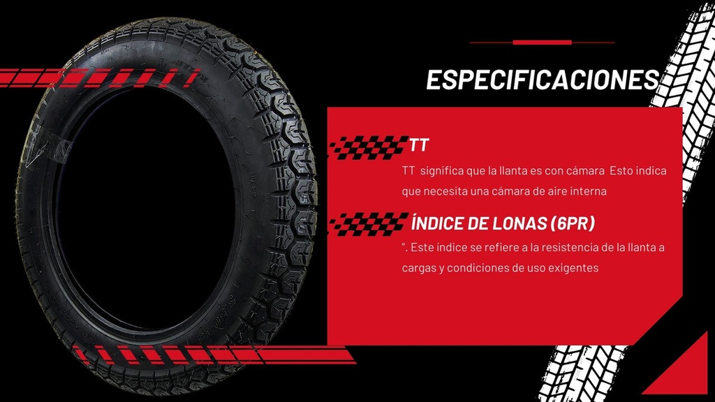 Llanta Moto Matsuma 3.50-16 6pr Tt 200kg 56j