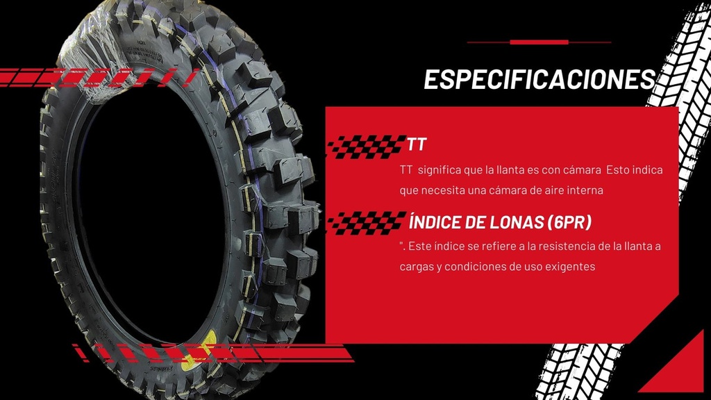 Llanta Moto Matsuma 4.60-17 8pr Tt 286kg 67j