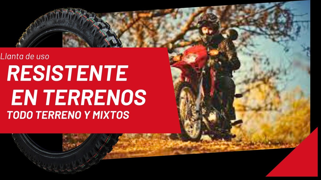Llanta Moto Motoking 3.00-21 Tt 6pr 57p 230 Kg