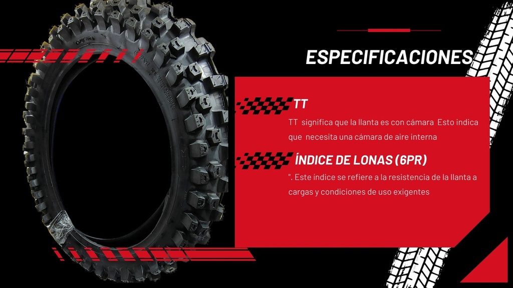 Llanta Moto Matsuma St-075-01 4.10-18 8pr Tt 307kg 67m