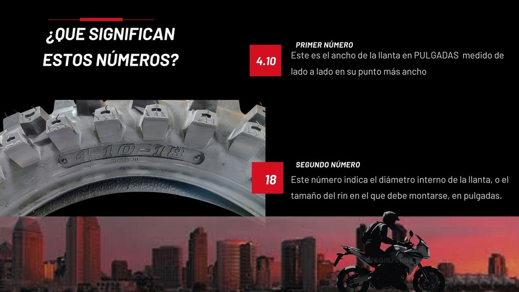 Llanta Moto Matsuma St-075-01 4.10-18 8pr Tt 307kg 67m