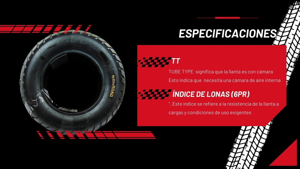 Llanta Italika City Road F15010212 130-90/10 387kg Dot