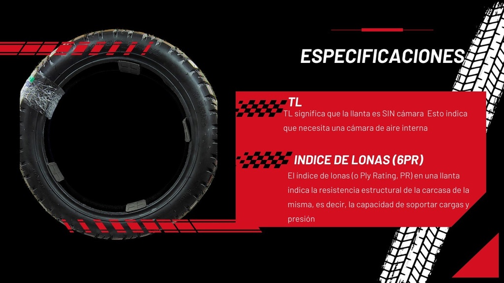 Llanta Moto Matsuma F-357-02 110/90-17 Tl 66p 300kg