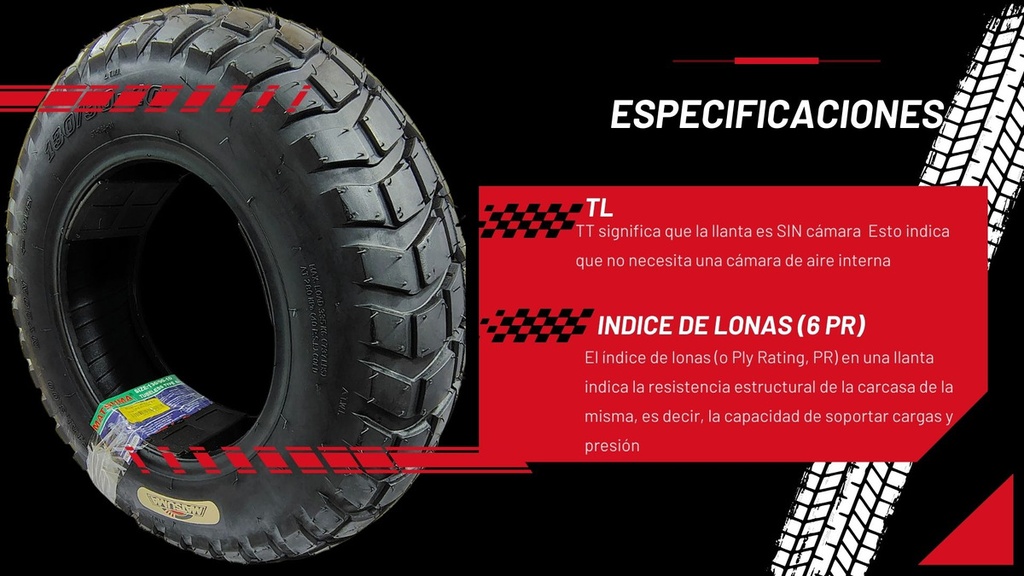 Llanta Moto 130/90-10 Tl Ws150, Ws175 Scooter -alta Calidad