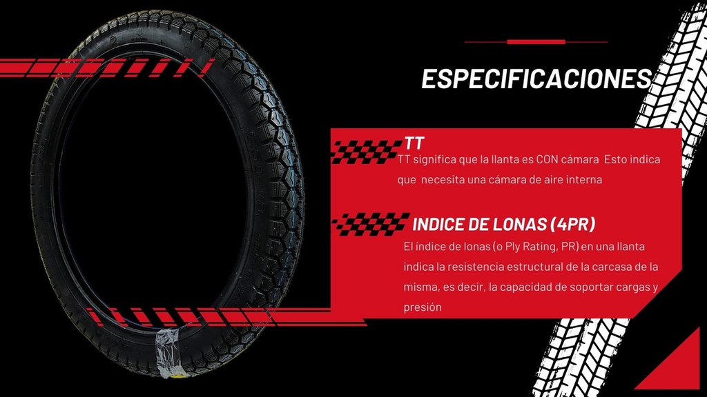 Llanta Moto Chaoyang 2.50-18 4pr Tt 40p H606