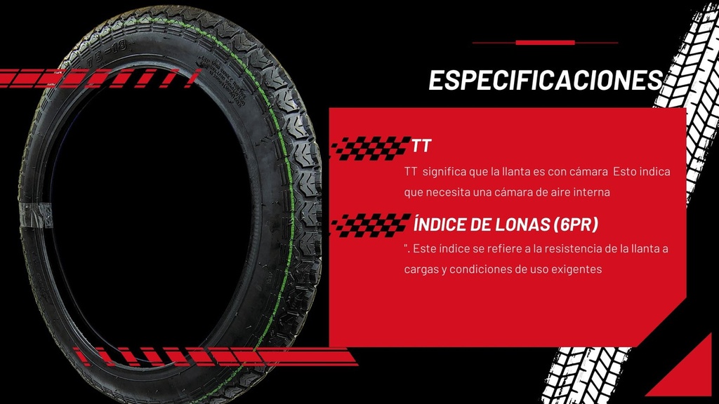 Llanta Moto Matsuma 100/90-17 Tt 6pr 61p E041a