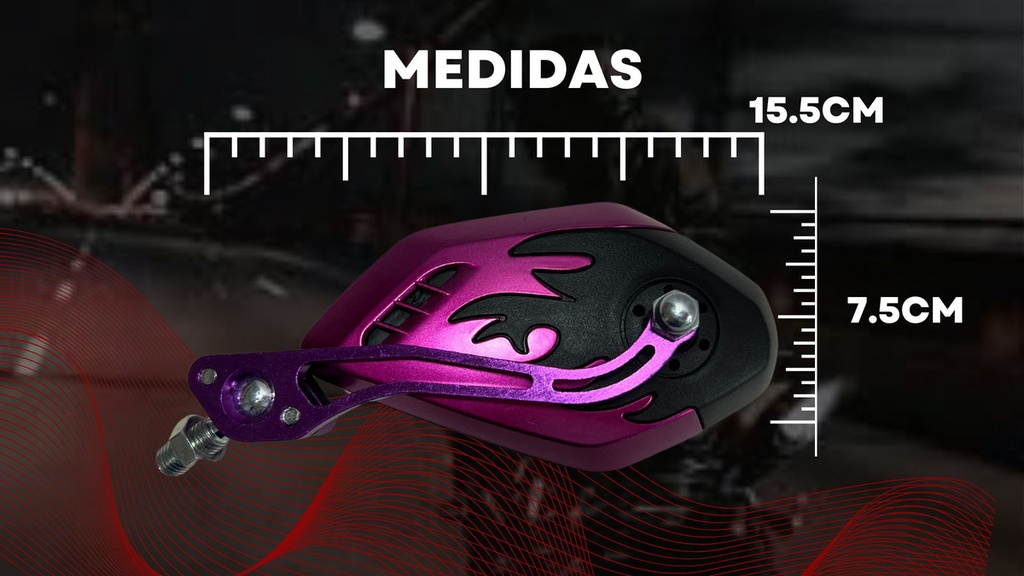 Espejo Universal Para Moto Soko Semi Mate