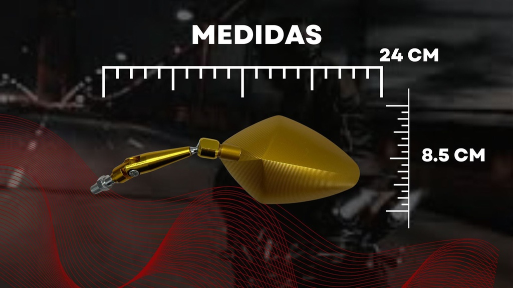 Espejo Retrovisor Moto Iron Racing Ir0200 Metálico Par