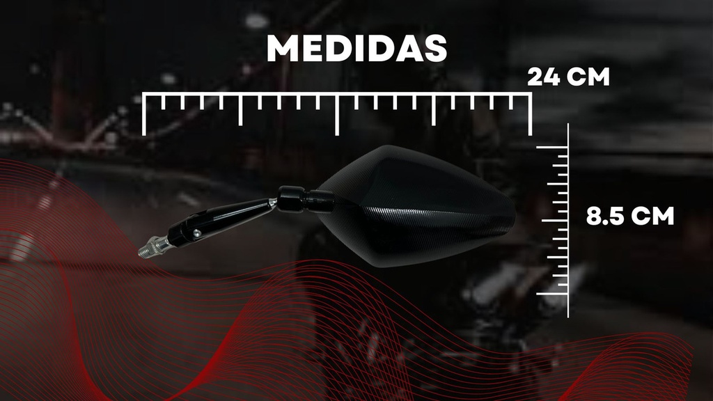 Espejo Retrovisor Moto Iron Racing Ir0200 Metálico Par