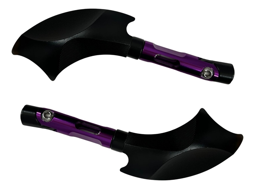 Espejo Moto Iron Racing Hacha Negro 1 Juego