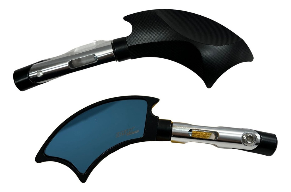 Espejo Moto Iron Racing Hacha Negro 1 Juego