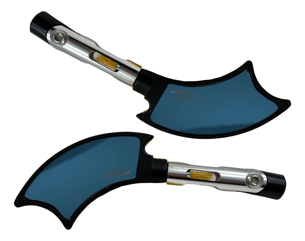 Espejo Moto Iron Racing Hacha Negro 1 Juego