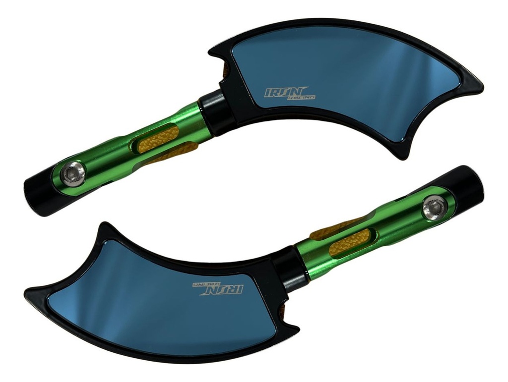 Espejo Moto Iron Racing Hacha Negro 1 Juego