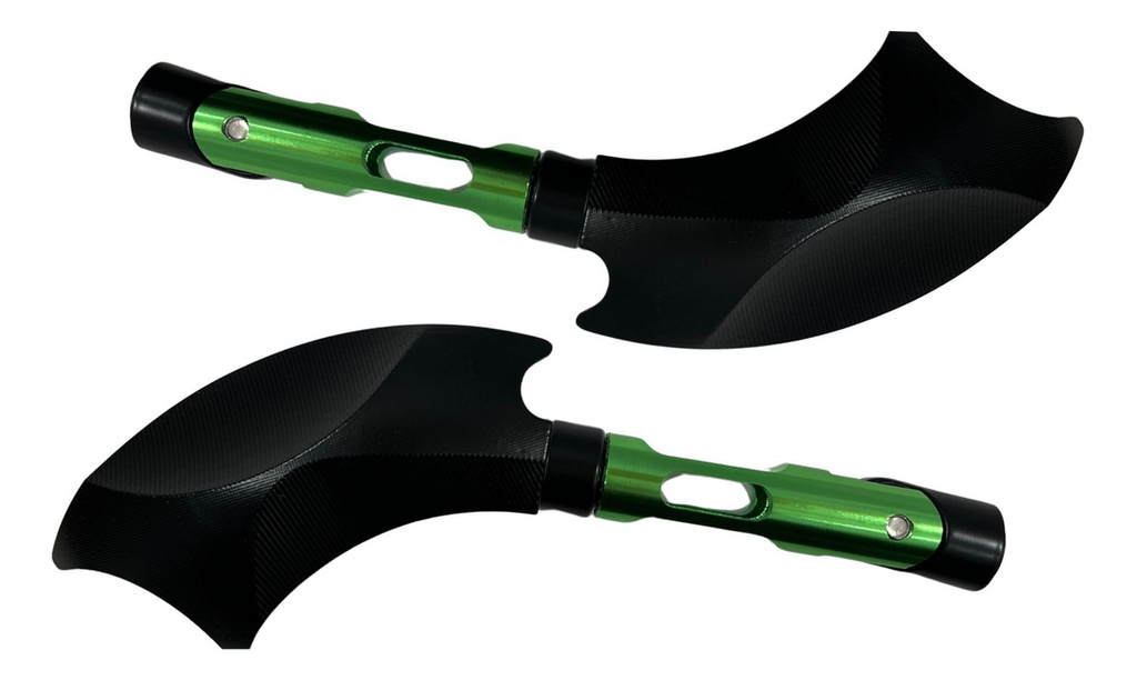 Espejo Moto Iron Racing Hacha Negro 1 Juego