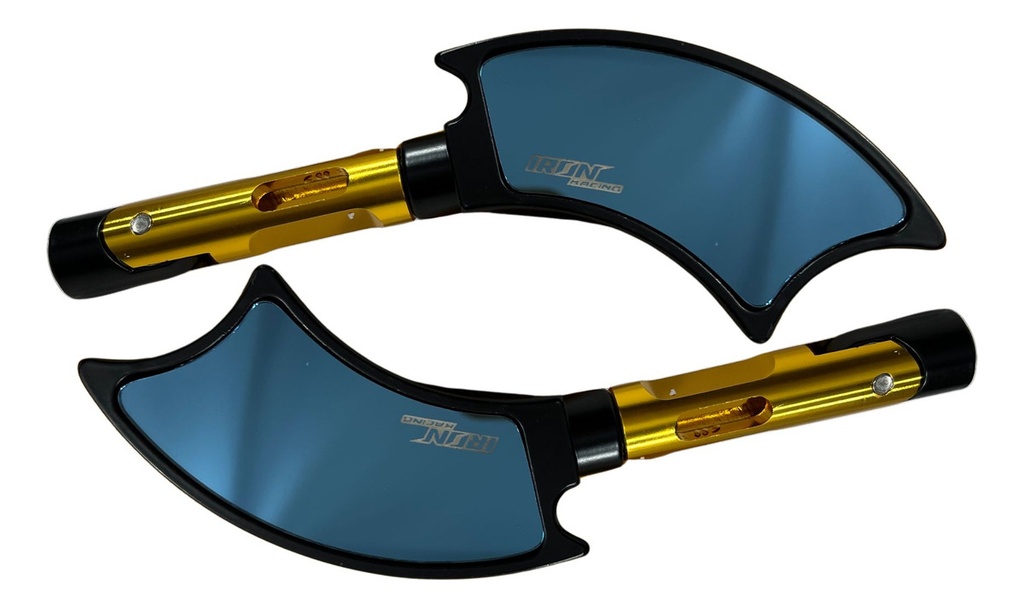 Espejo Moto Iron Racing Hacha Negro 1 Juego