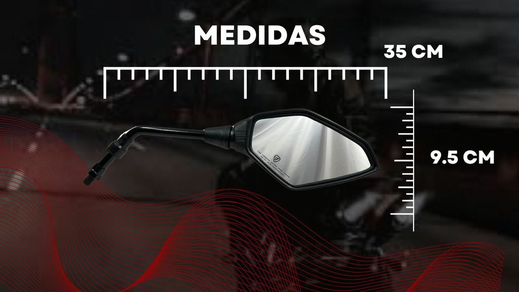 Espejo Retrovisor Derecho Moto Italika Vort-x 300/200z Negro