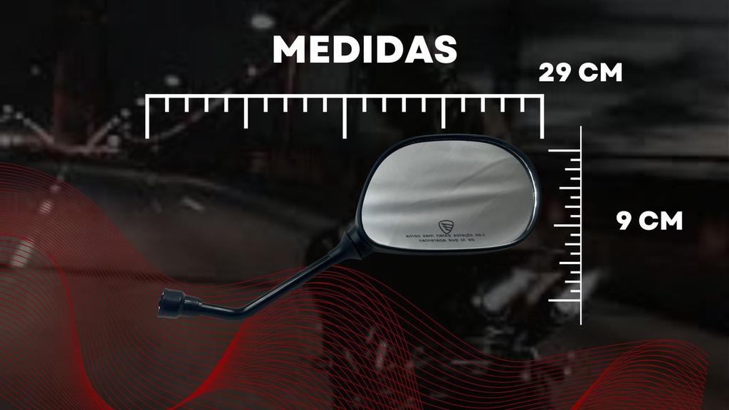 Espejo Retrovisor Moto Italika Dt125/ Dt125 Clas Negro 1 Par