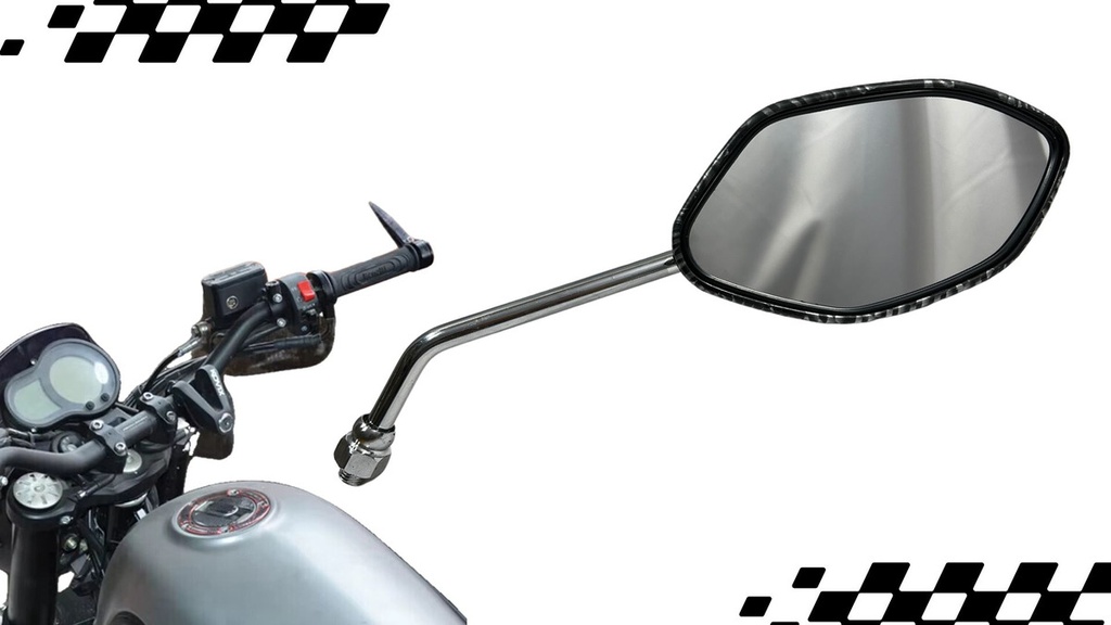 Espejo Retrovisor Moto City Road D1 Gris Negro Ajustable