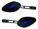 Espejo Retrovisor Moto Universal Diseño Araña Azul