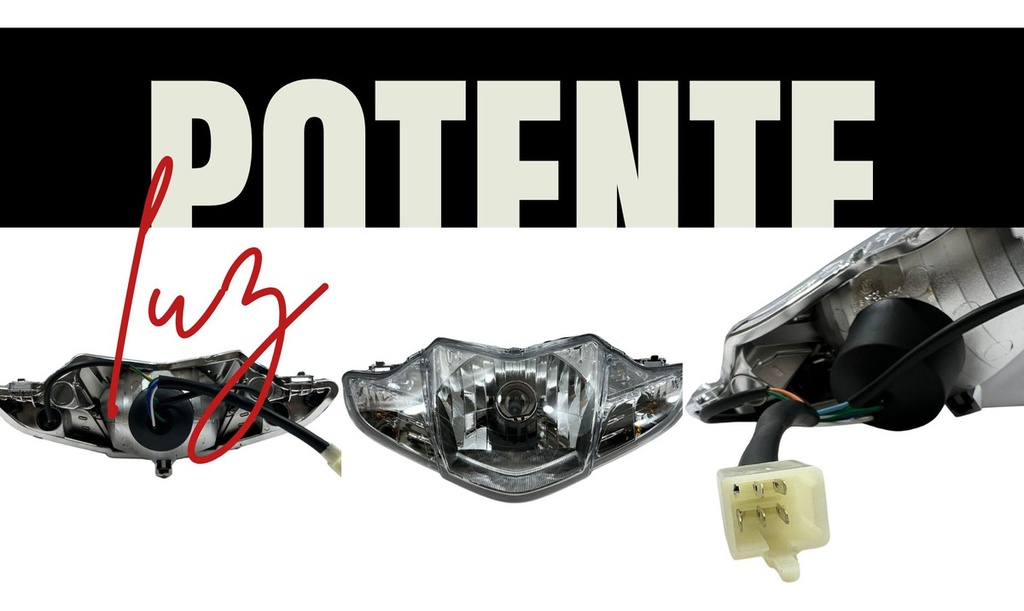 Conjunto Faro Completo At110 Rojo, X110, Rat110