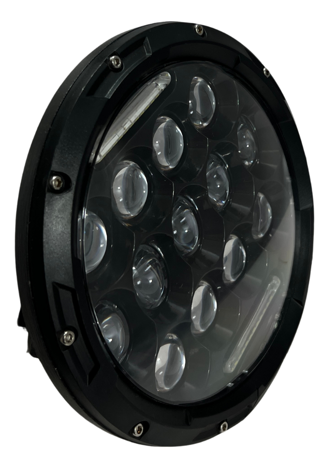 Par Faro Delantero 7  Redondo Led Ojo Angel Lupa 6500*2