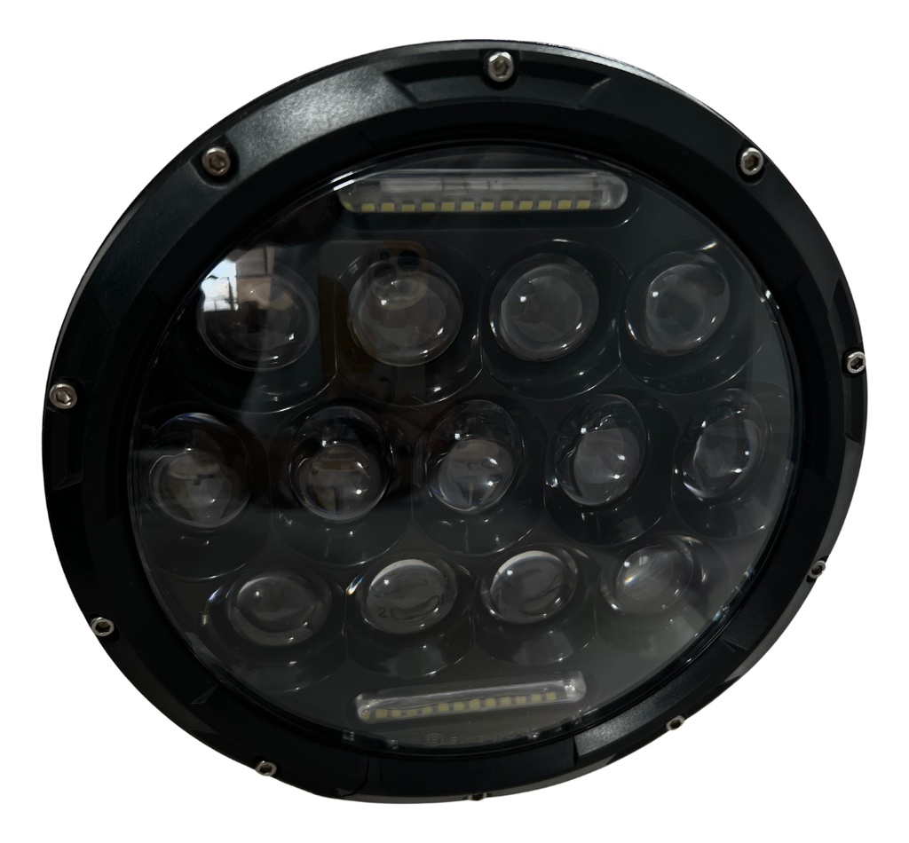 Par Faro Delantero 7  Redondo Led Ojo Angel Lupa 6500*2