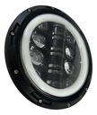 Par Faro Delantero 7  Redondo Led Ojo Angel Lupa 6500*2