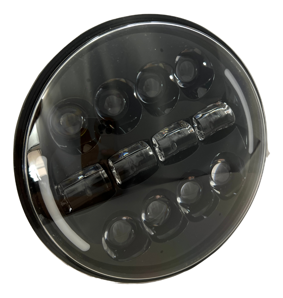 Par Faro Delantero 7  Redondo Led Ojo Angel Lupa 6500*2