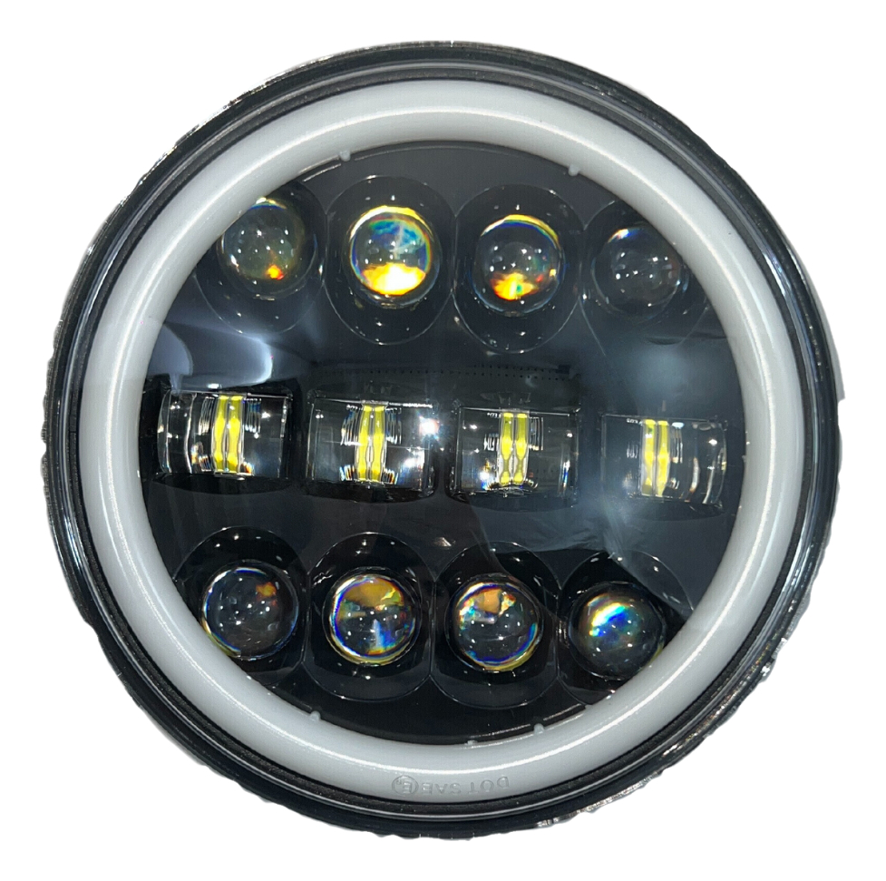 Faro Delantero Redondo Led Ojo Angel 7 Pulgadas