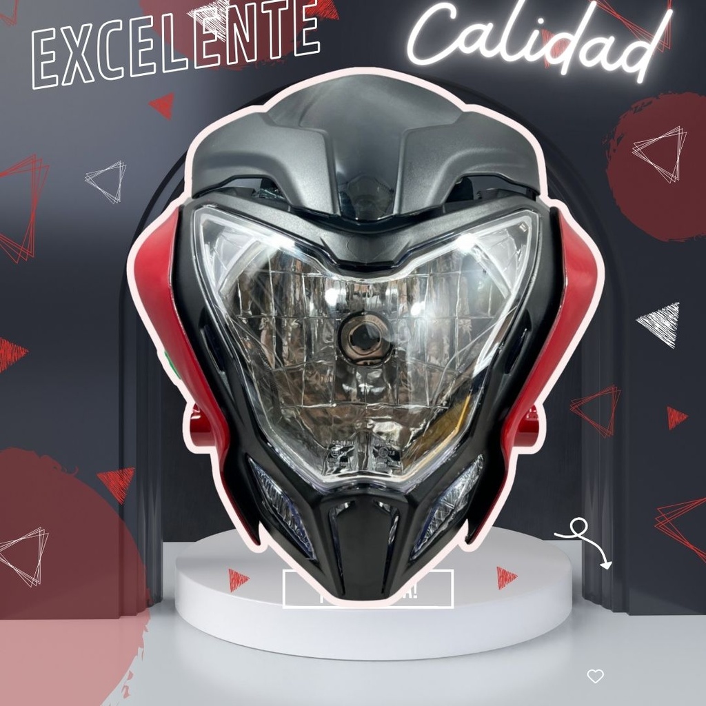 Faro Completo Bajaj Pulsar 200 Rojo Marca Matsuma