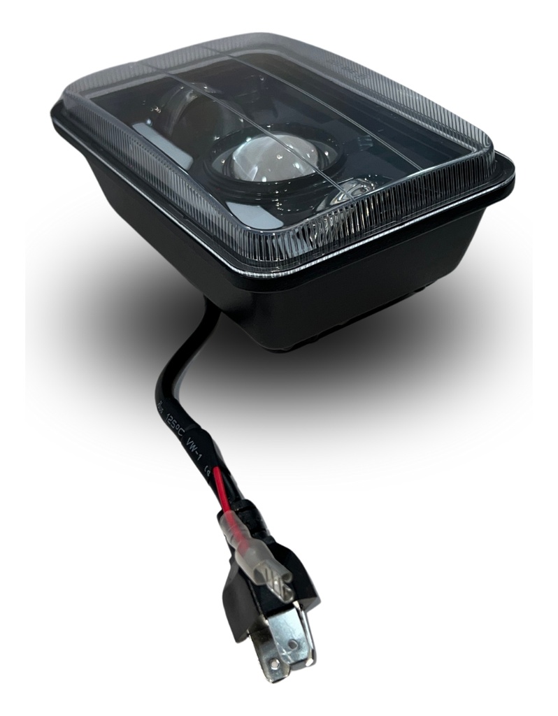 Faro Led Rectangular 5  Luz Blanca/roja 4 Cables Universal