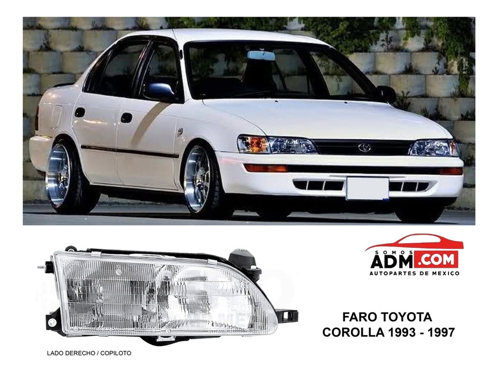 Par De Faros Toyota Corolla 1993-1997 