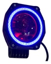Faro Moto Hyper-led Con Ojo Angel Azul Ir-a03 12-80v 20w