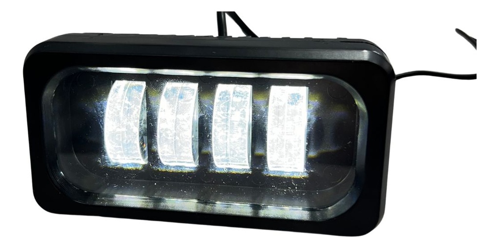 Faro Led H/l Estrobo Carcasa Negra Luz Blanco