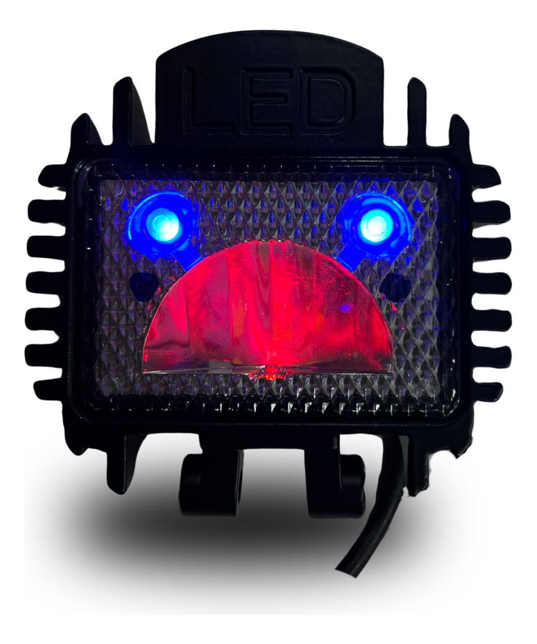 Faro Auxiliar Led Para Atv Ojo Diablo/angel 900lm Azul/ Rojo